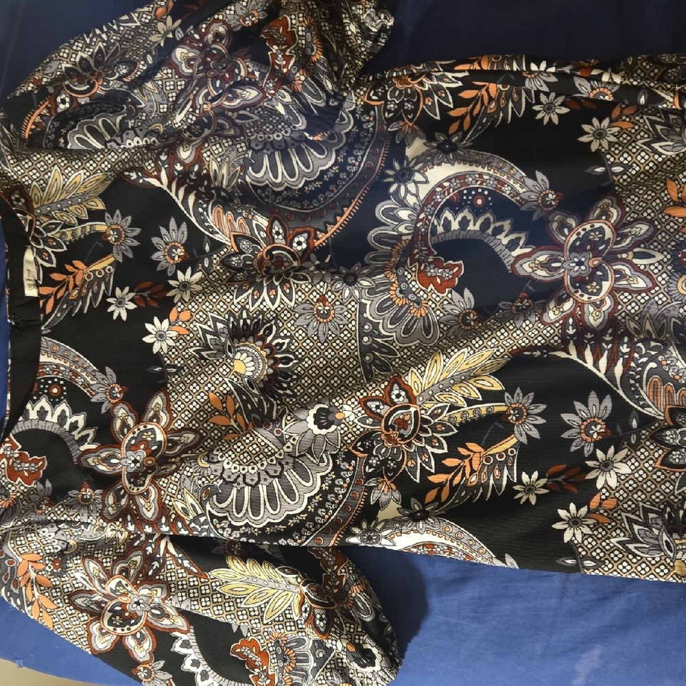 Floral Paisley Long Sleeve Dress